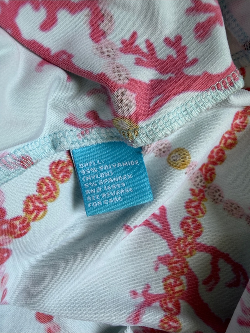 J. McLaughlin light blue Tank with Coral & Orange Chain Motif size M - Picture 6 of 6